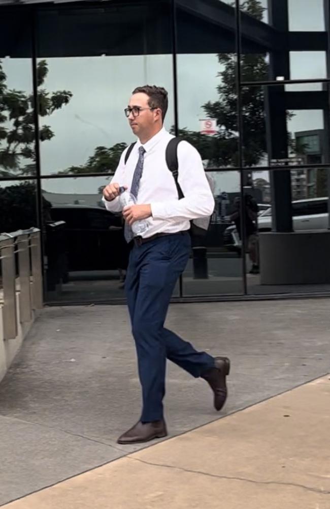 Connor Buhk leaving the Southport courthouse. Picture: Jessica Paul