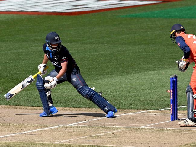 Tuesday’s wicket was reportedly “tough” to bat on. Picture: William West