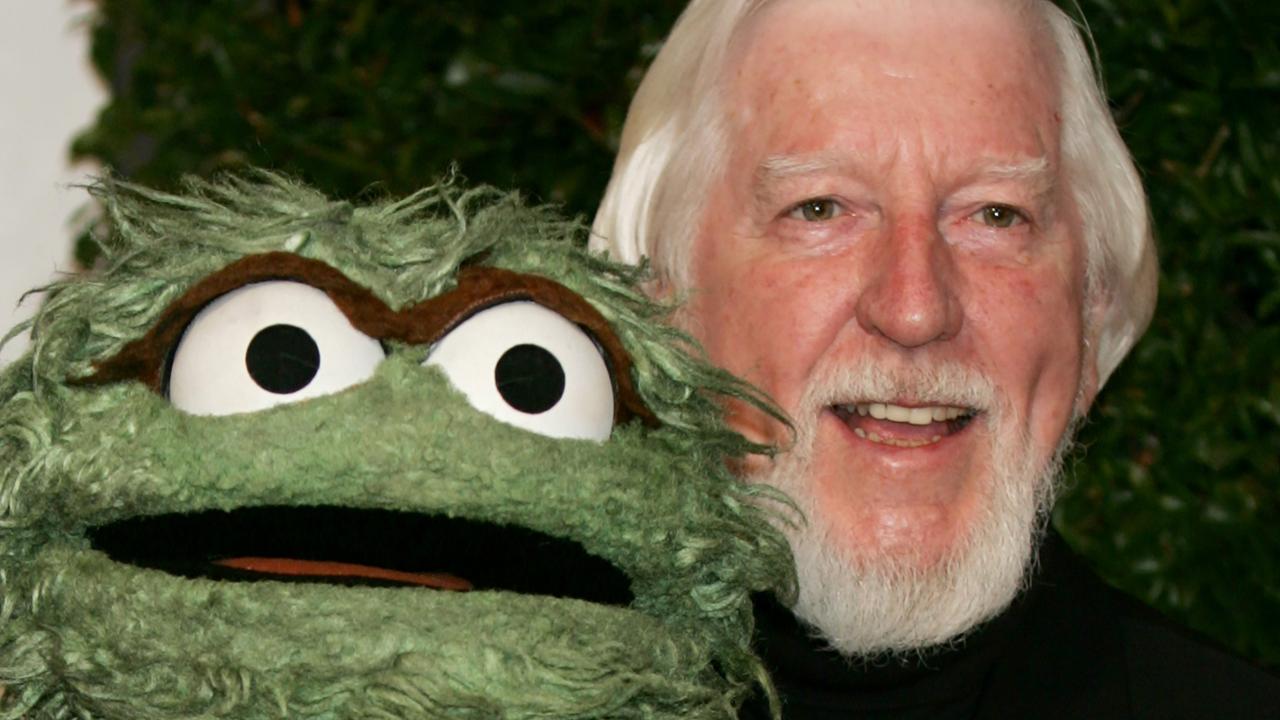 Caroll Spinney, right, who portrays "Sesame Street" characters Oscar the Grouch, left, and Big Bird, photographed in 2006. Picture: AP