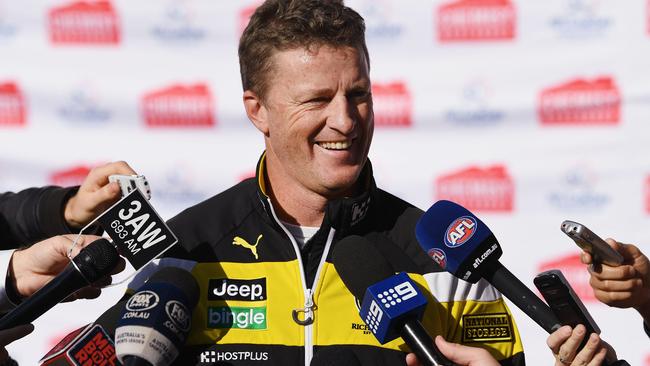 Richmond coach said he wouldn’t have an issue with the AFL banning runners. Picture: Getty Images