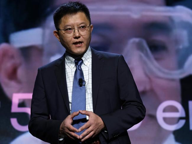 LAS VEGAS, NEVADA - JANUARY 04: Assistant General Manager of Hisense USA Stephen Yao speaks during a press event at CES 2023 at the Mandalay Bay Convention Center on January 4, 2023 in Las Vegas, Nevada. CES, the world's largest annual consumer technology trade show, runs from January 5-8 and features about 3,100 exhibitors showing off their latest products and services to more than 100,000 attendees.   Alex Wong/Getty Images/AFP (Photo by ALEX WONG / GETTY IMAGES NORTH AMERICA / Getty Images via AFP)