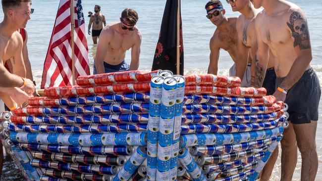 Darwin Beer Can Regatta at Mindil Beach, 2025. Picture: Pema Tamang Pakhrin