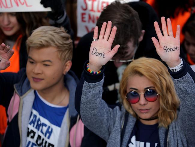 More than 800 gun control protests are taking place on every continent around the world to call for action to stop gun violence. Picture: Chip Somodevilla/Getty Images/AFP