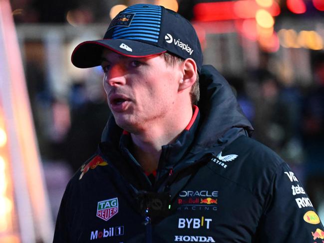 Red Bull Racing's Dutch driver Max Verstappen arrives for the third practice session ahead of the Las Vegas Formula One Grand Prix in Las Vegas, Nevada on November 22, 2024. (Photo by Patrick T. Fallon / AFP)