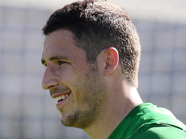 Socceroos training at Jubilee Oval, Kogarah , May 23rd , New South Wales. Matthew Leckie during training. Pic : George Salpigtidis