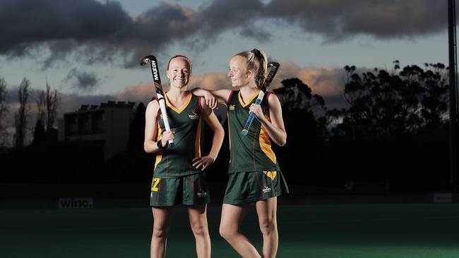 Twin sisters Maddi and Taylor Brooks, then 14, have been as inseparable post-birth as they were before it Picture: Zak Simmonds