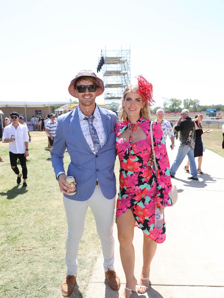 Jake Coles and Marie Tohus at the 2021 Great Northern Darwin Cup. Picture: Glenn Campbell