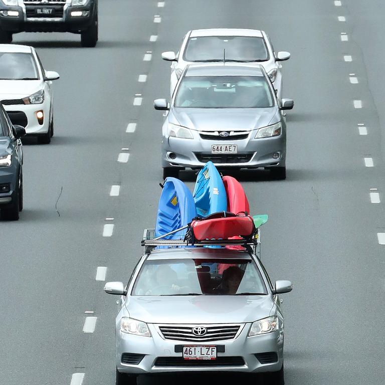 Major delays are expected as people leave Brisbane at the end of a three-day lockdown. Picture\: Liam Kidston