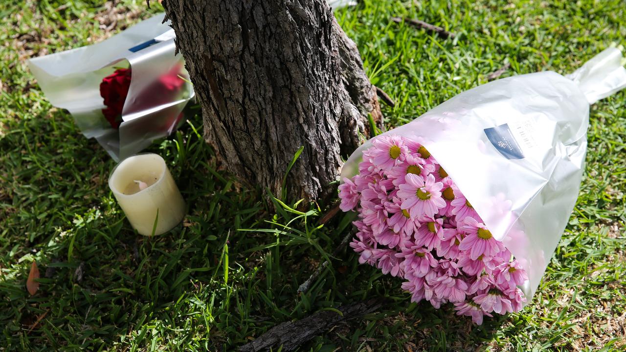 Flowers have been left at the site as a tribute to the little girl. Picture: NewsWire/ Gaye Gerard