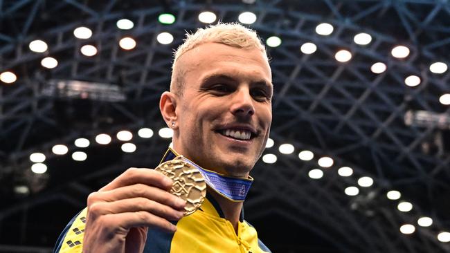 Aussie swim star Kyle Chalmers has announced when he will retire. Picture: Manan Vatsyayana / AFP