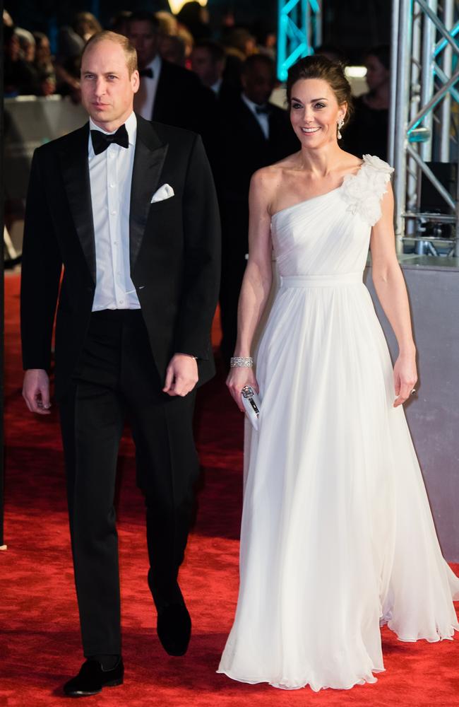 William and Kate at the BAFTA Film Awards in 2019. Picture: Samir Hussein/Samir Hussein/WireImage