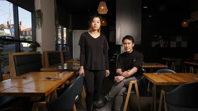 Shan Wee restaurant manager and Gary Lee chef. Bite Me restaurant in North Hobart are looking for a new home after their rent was increased by more than 50 per cent. Picture: Nikki Davis-Jones