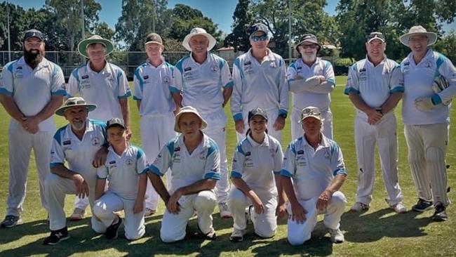 Clarence River Cricket Association's 2020/21 GDSC 3rd Grade premiers Coutts Crossing (from top left): Tim Tilse, Murray Spry, Kieren Jeffs, Gervase Bertus, Scott Chard (c), Allan Green, Craig Pereira, Richie Williamson; (front) Mal Tilse, Harry Tilse, Dean Clark, Caitlin Chevalley, Lance Chevalley.