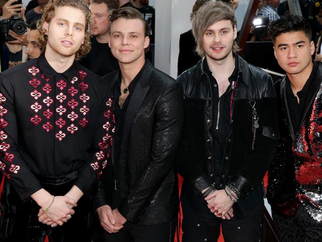 5 Seconds of Summer’s global success won them an International Achievement Award. Picture: Jonathan Ng