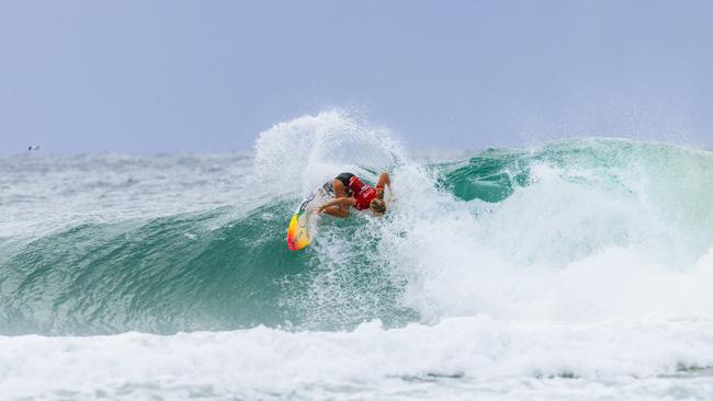 Erin Brooks in action during her semi-final win. Picture: Cait Miers/World Surf League