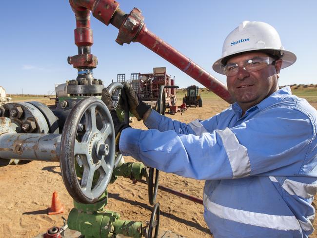 Adrian Rietschel, Santos Site supervisor, at the Santo's Carbon Capture storage project in South Australia. Picture: Kelly Barnes