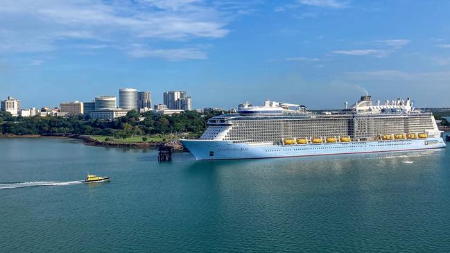 Luxury cruise liner Quantum of the Seas maiden voyage to Darwin on November 25, 2024.