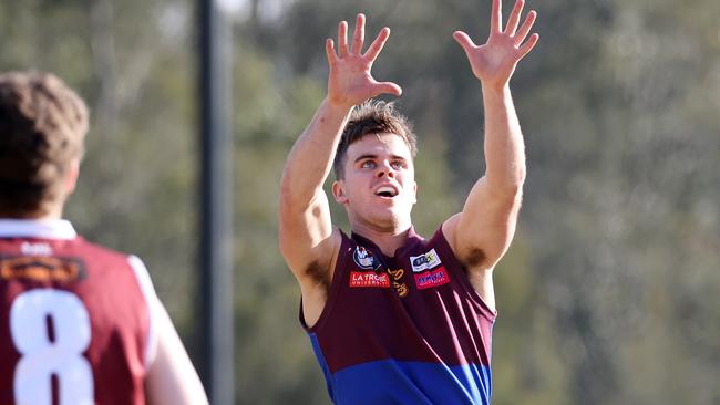 Lincoln Sieben in action for Banyule. Picture: George Salpigtidis