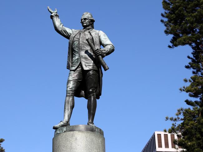 Captain Cook in Hyde Park, Sydney, has been the subject of both a police guard and vandalism this month.