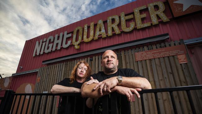 NightQuarter owners Ian Van der Woude and Michelle Christoe closed the popular venue late last year. Picture Lachie Millard