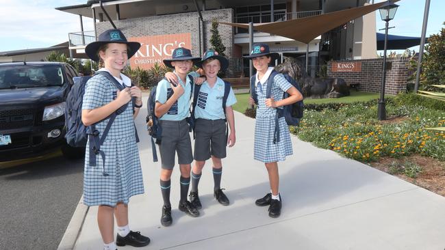 Pimpama-based King’s Christian College students: the school only opened three years ago due to demand in the area. Picture Mike Batterham