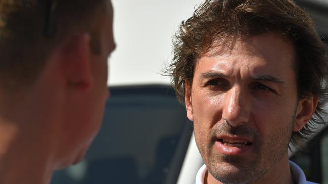 STIRLING, AUSTRALIA - JANUARY 22: Start / Fabian Cancellara of Switzerland Ex Pro-Cyclist / Woodside City / during the 22nd Santos Tour Down Under 2020, Stage 2 a 135,5km stage from Woodside to Stirling 422m / TDU / @tourdownunder / #UCIWT / on January 22, 2020 in Stirling, Australia. (Photo by Tim de Waele/Getty Images)