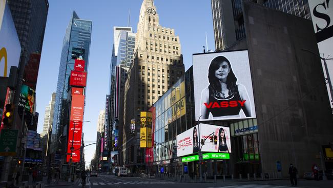 Vassy has truly hit the big time, with her song Bad making the APRA AMCOS one billion list and a billboard in Times Square. Picture: SUPPLIED