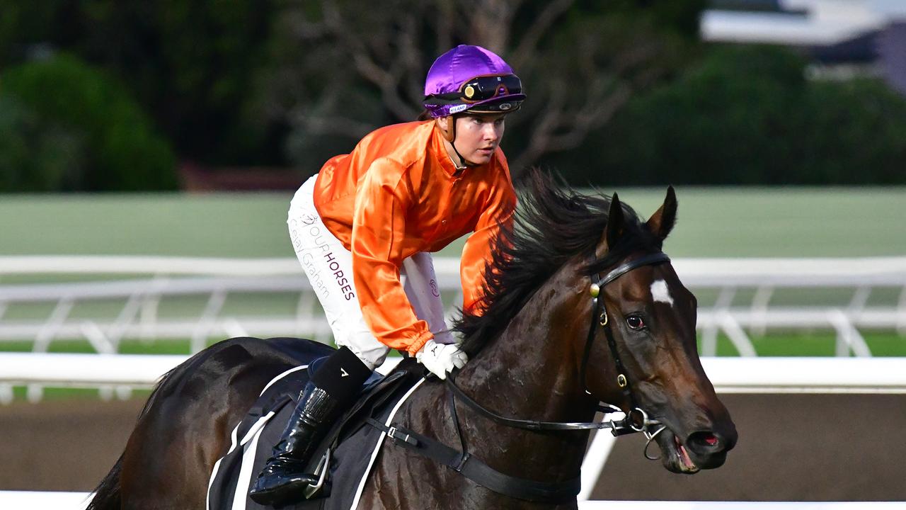 Cejay Graham handed Grafterburners a terrific ride to win the QTIS Jewel on Saturday night Picture: Grant Peters