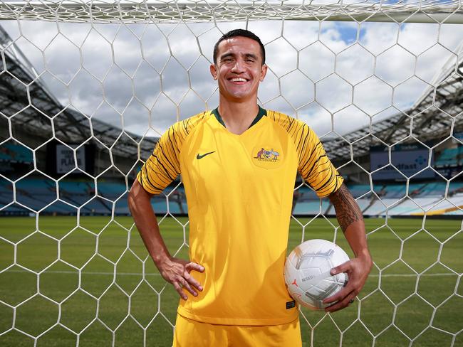 Socceroos star Tim Cahill pictured at ANZ Stadium where he will represent Australia for the last time in a friendly against Lebanon. Tim has played 107 games with the Socceroos and is the leading all time scorer with 50 goals. Picture: Toby Zerna
