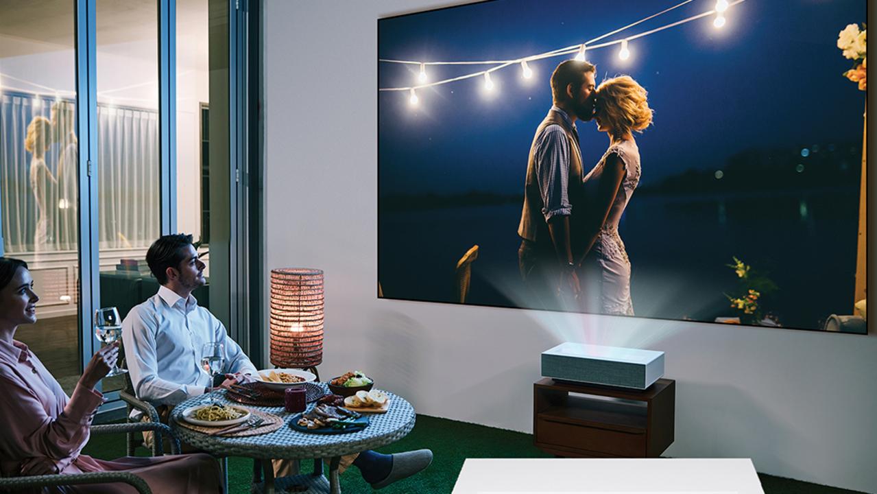 LG has screens for outdoor areas such as the HU715QW projector.