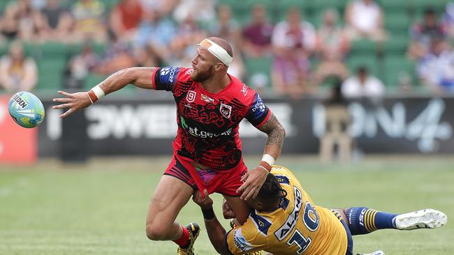 X-rays suggest Korbin Sims has escaped another fractured arm. Picture: Will Russell/Getty