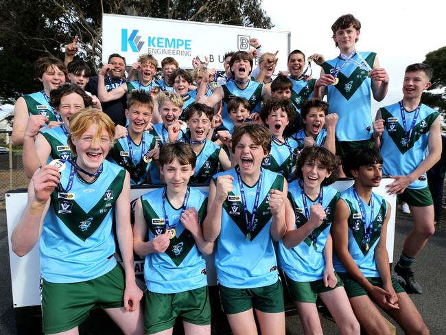 Winners U/14 Div 2. Geelong Ammos Kershaw.U/14 div 2 Drysdale Fennell V Geelong Ammos Kershaw.  Picture: Mike Dugdale