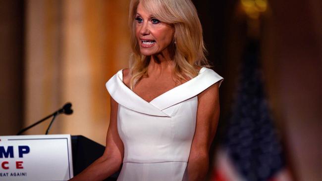 Outgoing Counsellor to US President Donald Trump, Kellyanne Conway. Picture: AFP.