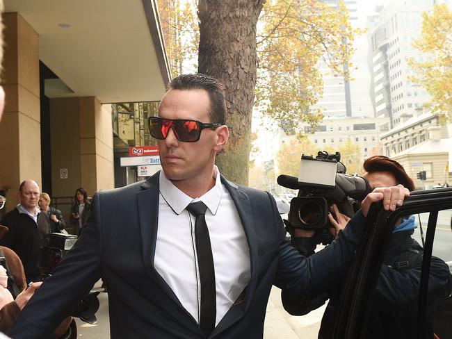 Andrew Lee leaving court.
