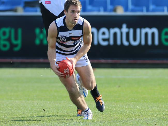 Tom Maas in action for Geelong’s VFL side. Picture: Peter Ristevski