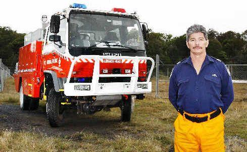 Home run: Lennox Head Rural Fire Service captain Ray Wilton on the preferred site for the new headquarters. . Picture: Jerad Williams