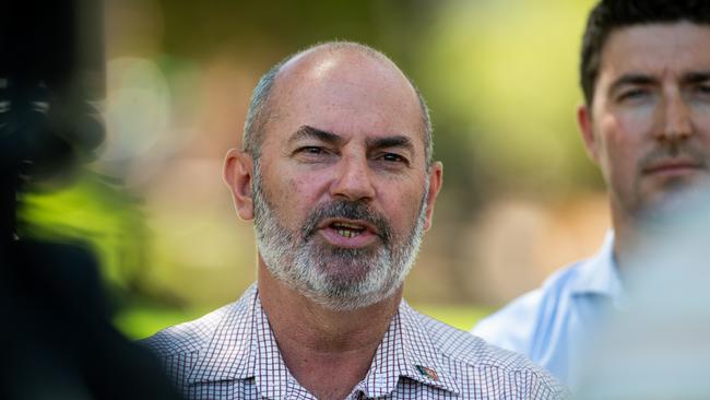 Country Liberal Party member for Namatjira Bill Yan during the press conference at Alice Springs on March 28, 2024. Picture: Pema Tamang Pakhrin