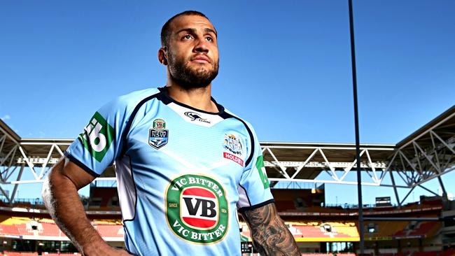 Blake Ferguson after the Captain’s Run at Suncorp. Picture: Gregg Porteous