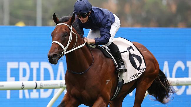 SYDNEY, AUSTRALIA - JANUARY 18:  James McDonald riding Wodeton win Race 1 Chandon Handicap during Sydney Racing at Rosehill Gardens Racecourse on January 18, 2025 in Sydney, Australia. (Photo by Jeremy Ng/Getty Images)