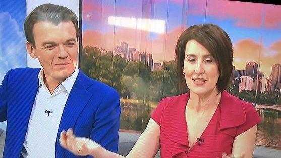 BIG ANNOUNCEMENT: Michael Rowland with Virginia Trioli about to announce their big news. Picture: ABC News