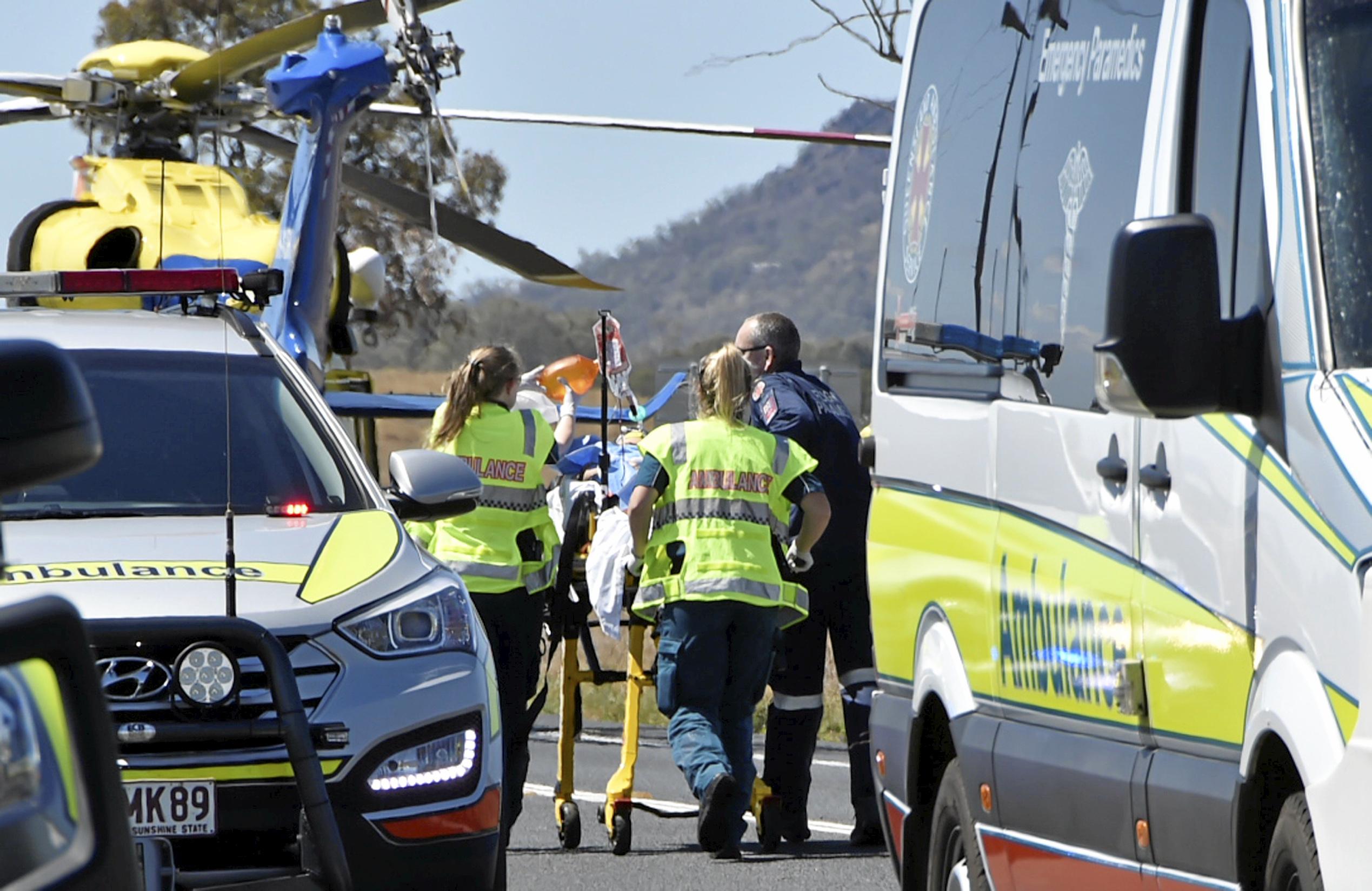 Fatal crash, involving a truck and two cars on Warrego Highway at the intersection Brimblecombe Road. September 2018. Picture: Bev Lacey