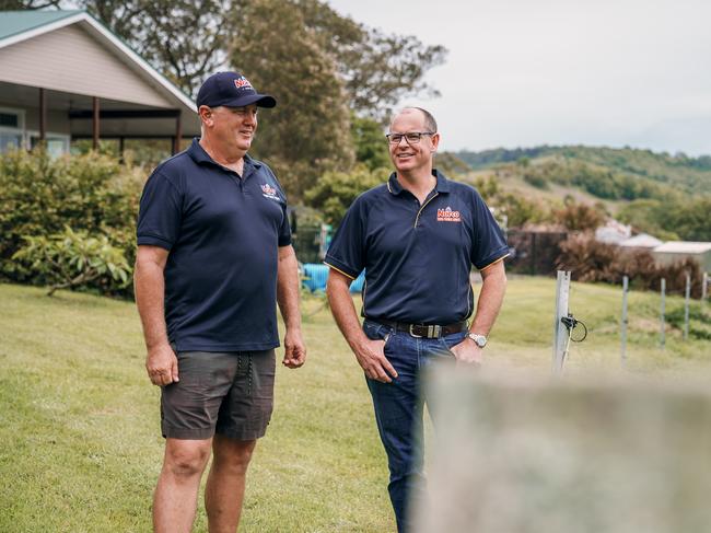 Lismore region farmer Andrew Wilson and Norco chief executive Michael Hampson. Picture: Supplied