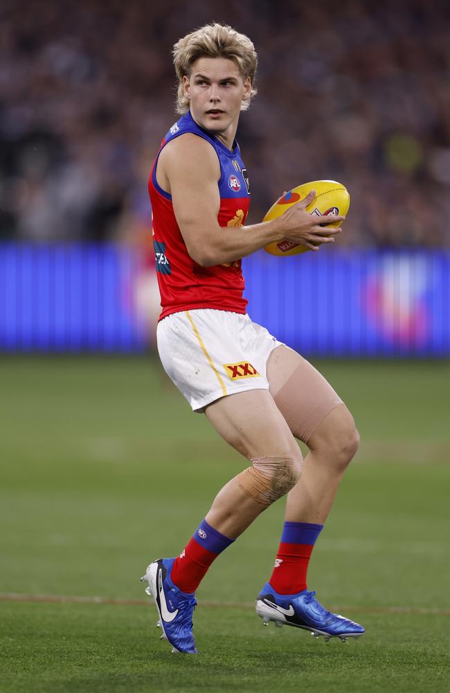 Will Ashcroft and the Lions midfield will have to quell the best midfield in the competition. Picture: Darrian Traynor/AFL Photos/via Getty Images.