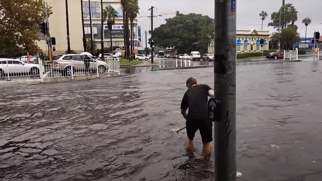 Heavy rainfall caused flash flooding in Newcastle on Thursday.