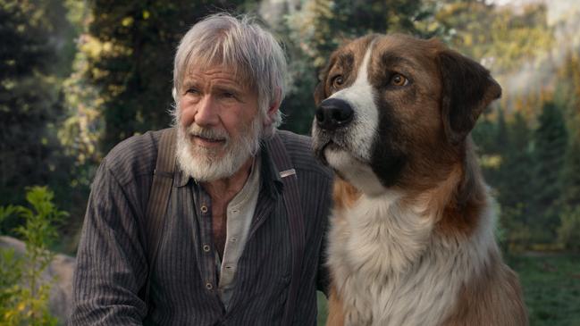 Harrison Ford and the CGI version of Buck in Call of the Wild Picture: 20th Century Fox Films.