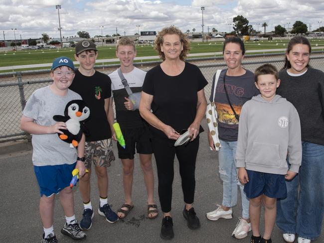 Archie Wilkes, Rydah Collins, Charlie Litchfield, Sue Curran, Rachel Litchfield, Will Litchfield, Lexi Litchfield Mildura Show 2024. Picture: Noel Fisher