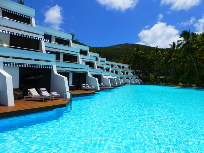 Pool villas at One &amp; Only resort Hayman Island. Picture: Angela Saurine