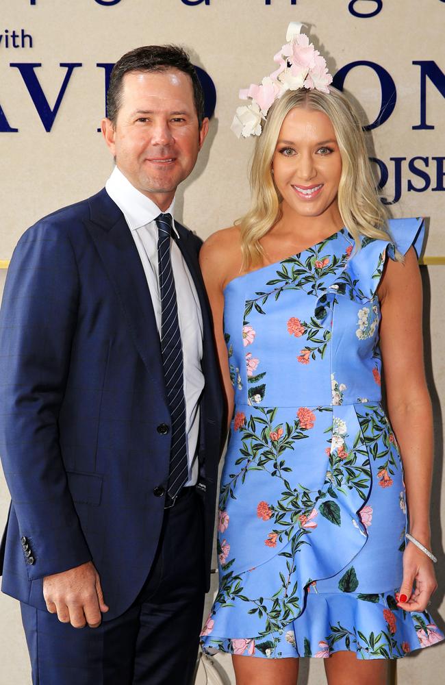 Ricky and Rianna Ponting at Caulfield Cup Day. Picture: Mark Stewart