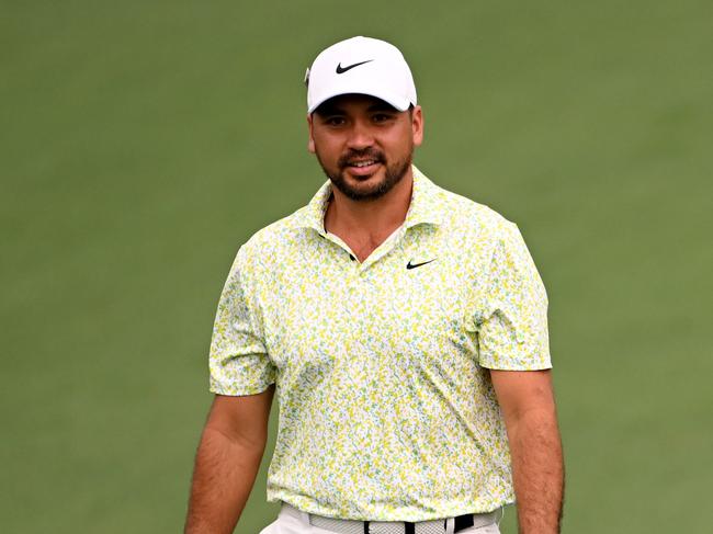 AUGUSTA, GEORGIA - APRIL 07: Jason Day of Australia walks to the second green during the second round of the 2023 Masters Tournament at Augusta National Golf Club on April 07, 2023 in Augusta, Georgia. (Photo by Ross Kinnaird/Getty Images)