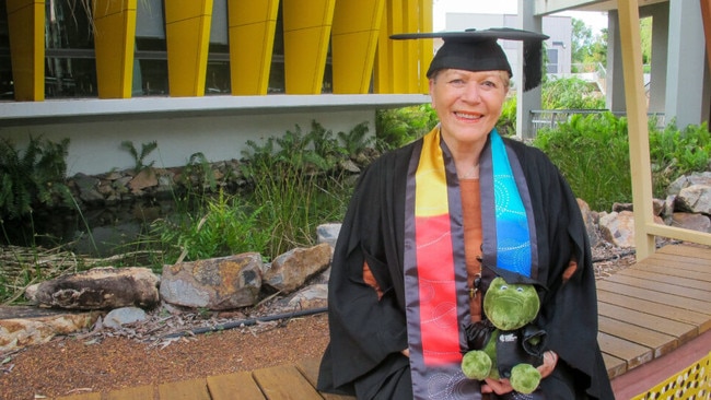 Senior Larrakia Elder and artist, Yvonne Odegaard.